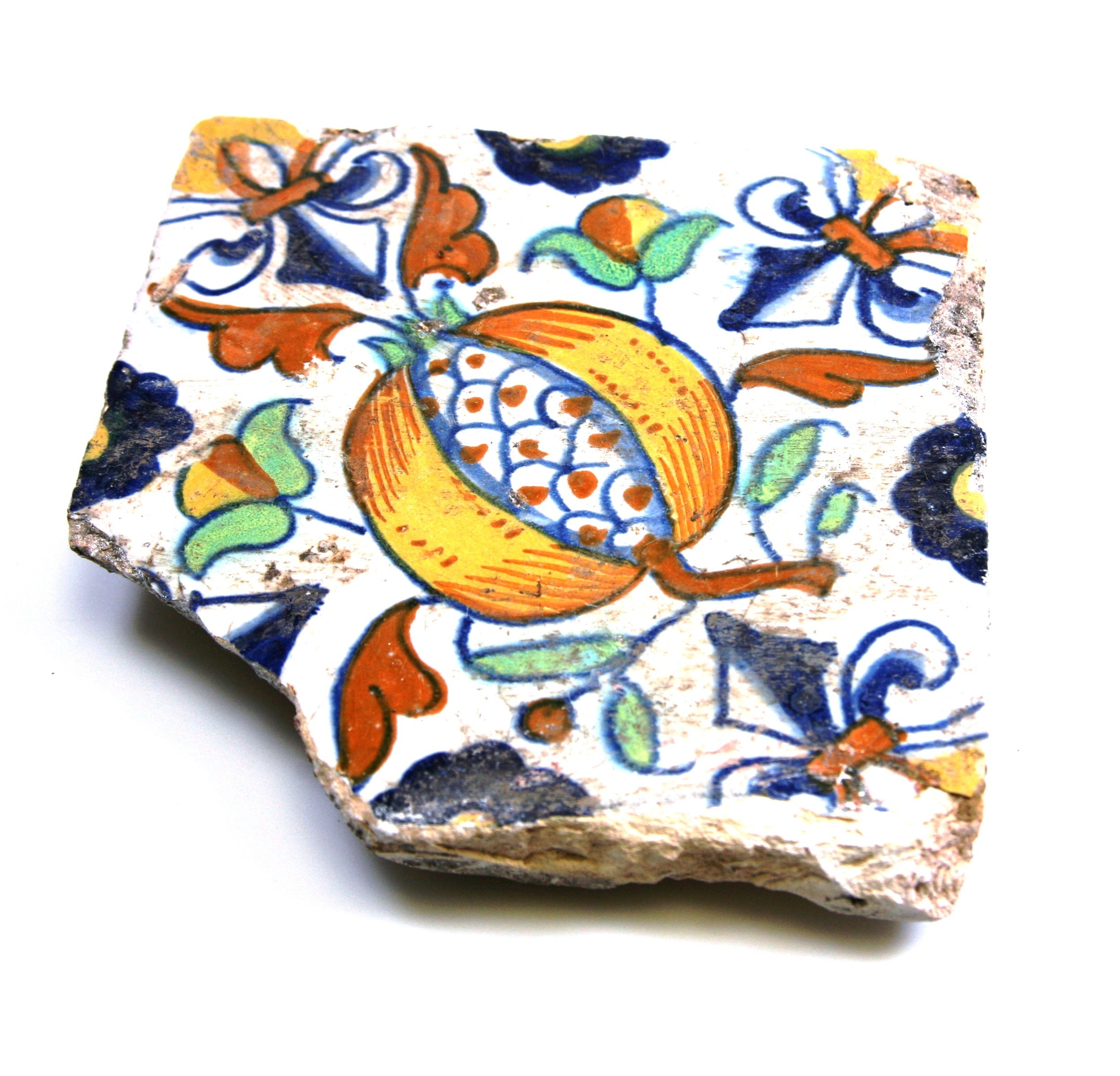 Foto van wandtegel:polychroom/Delfts blauw