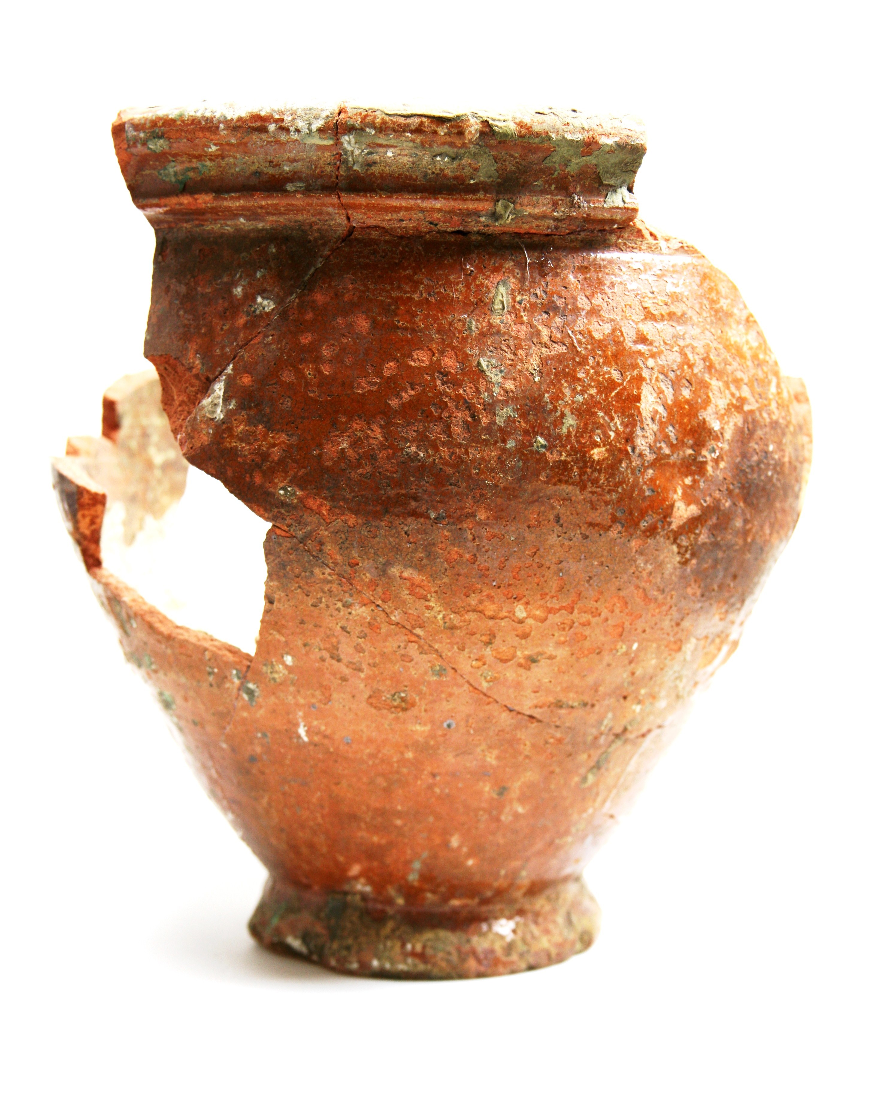 Foto van Roodbakkend (geglazuurd):pot, bolvormig