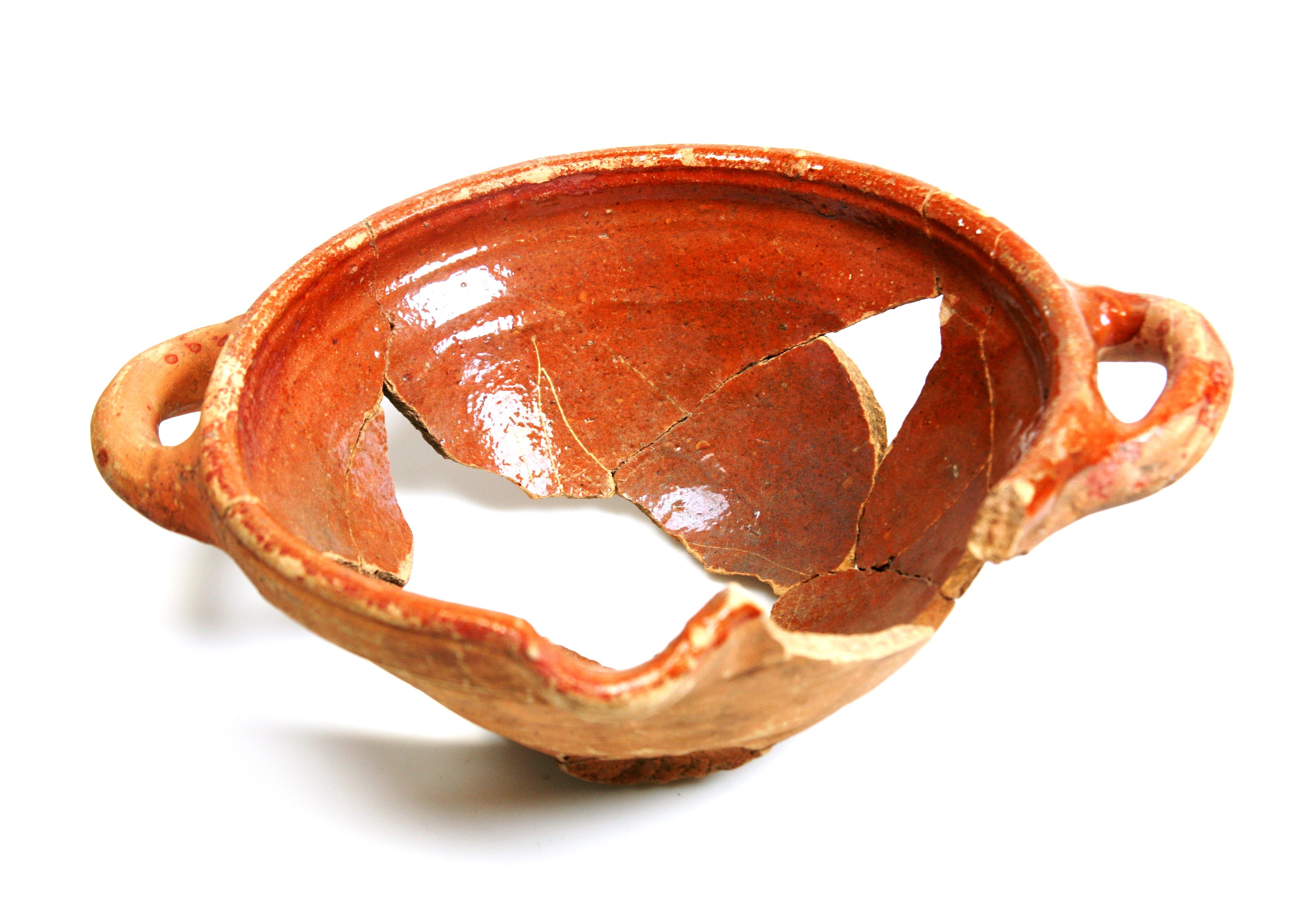 Nog een foto van  Roodbakkend geglazuurd:kom/(voet)schaal