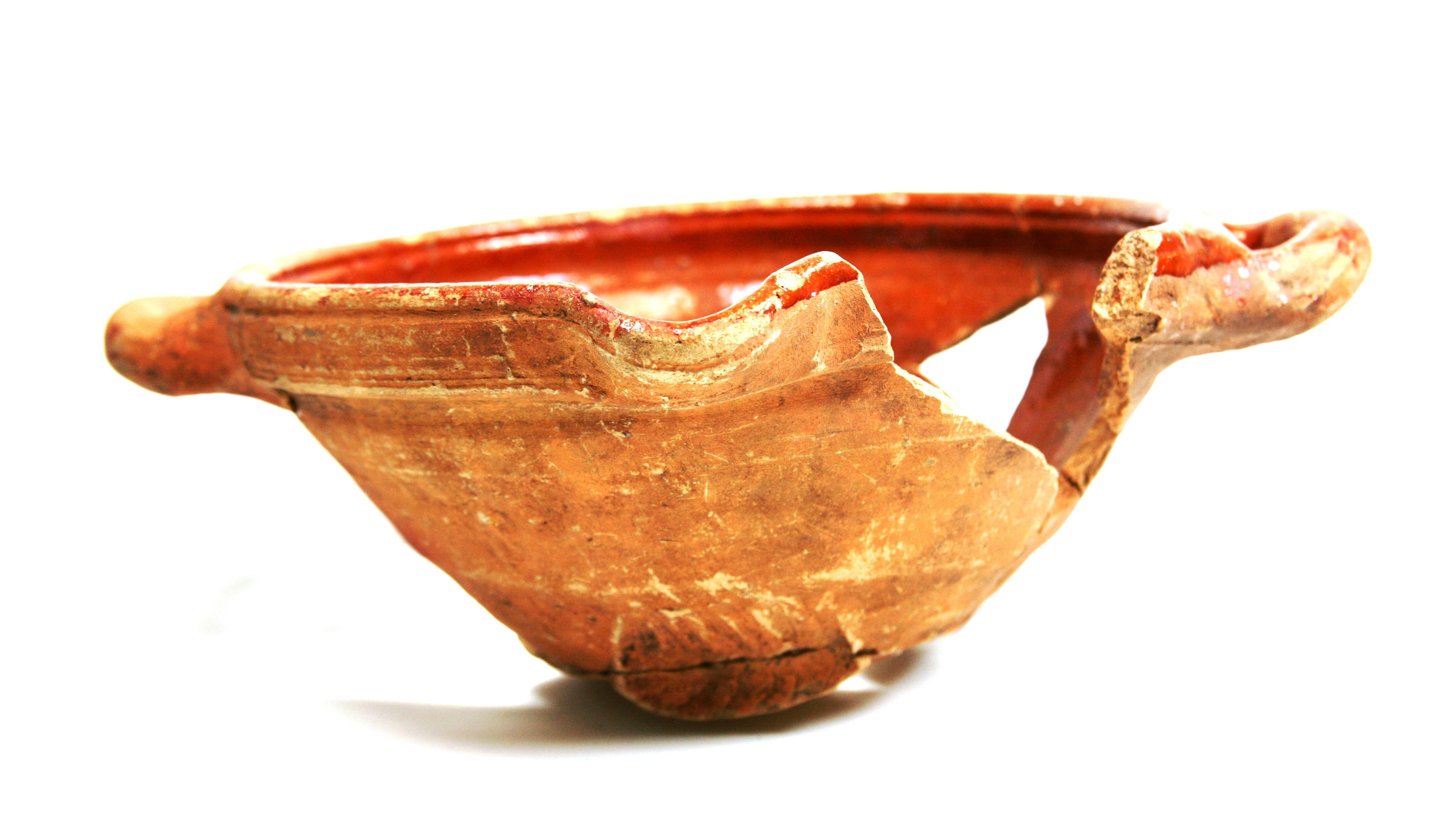 Foto van Roodbakkend geglazuurd:kom/(voet)schaal