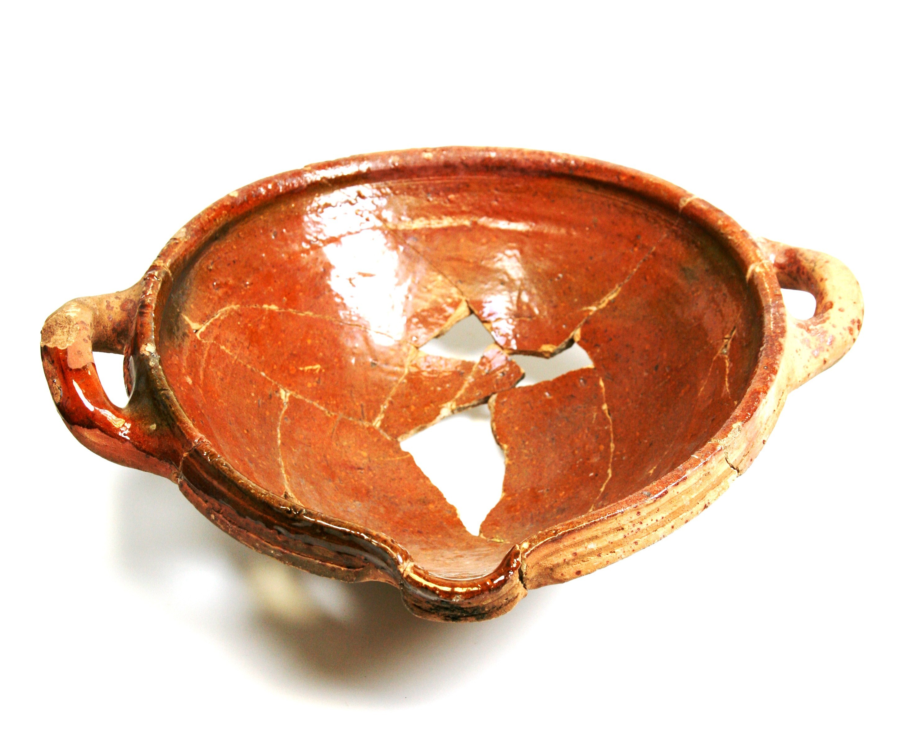 Nog een foto van  Roodbakkend geglazuurd:kom/(voet)schaal