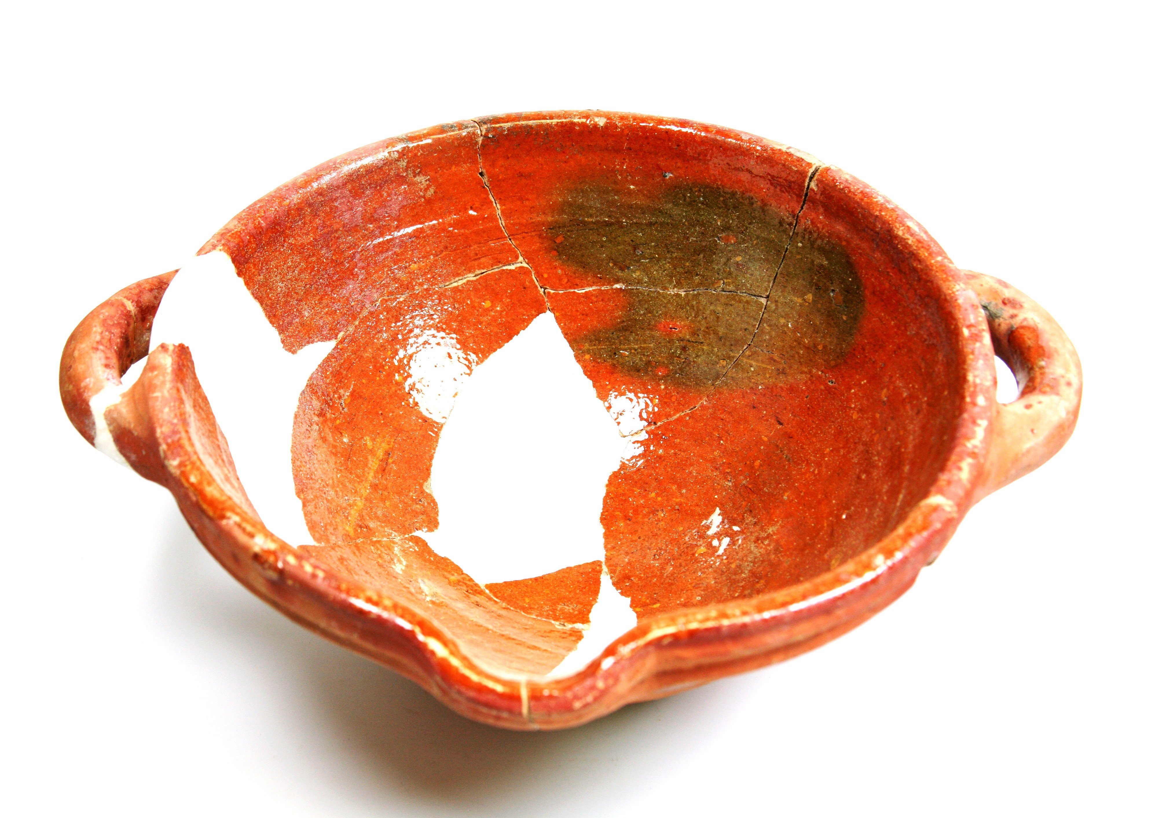 Nog een foto van  Roodbakkend geglazuurd:kom/(voet)schaal