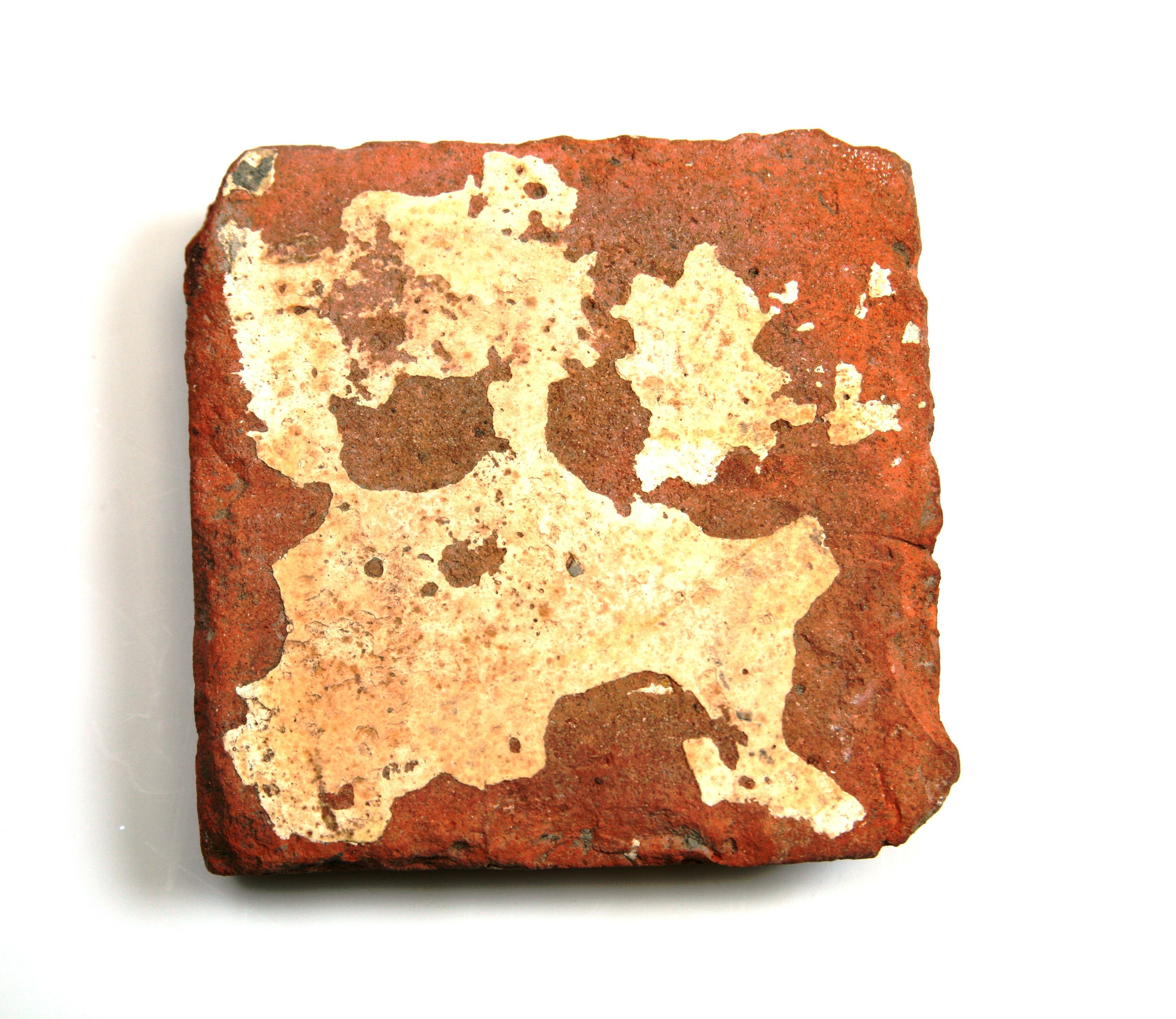 Nog een foto van  plavuis/vloertegel, ongeglazuurd