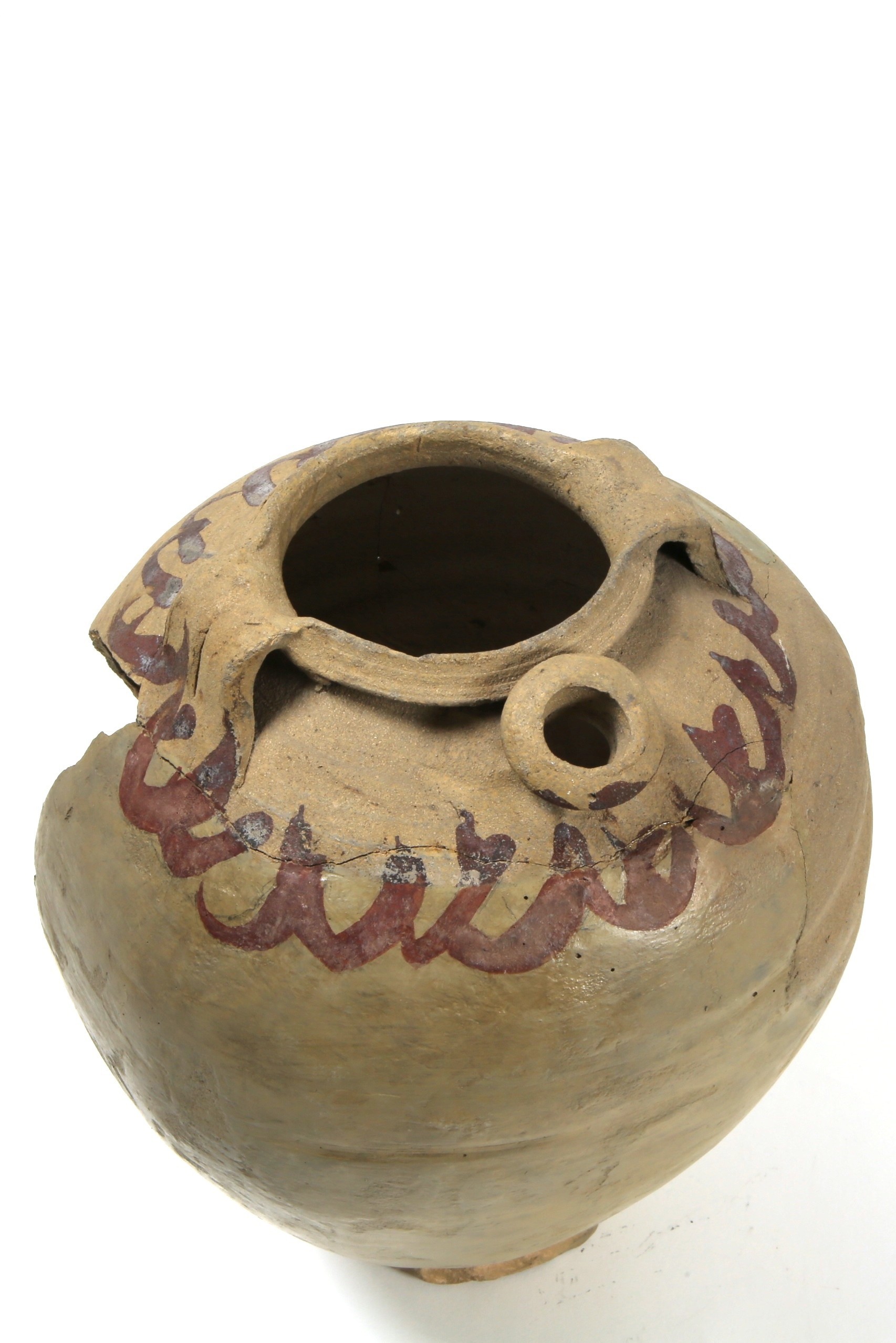 Nog een foto van  Pingsdorf geelwitbakkend:tuitpot