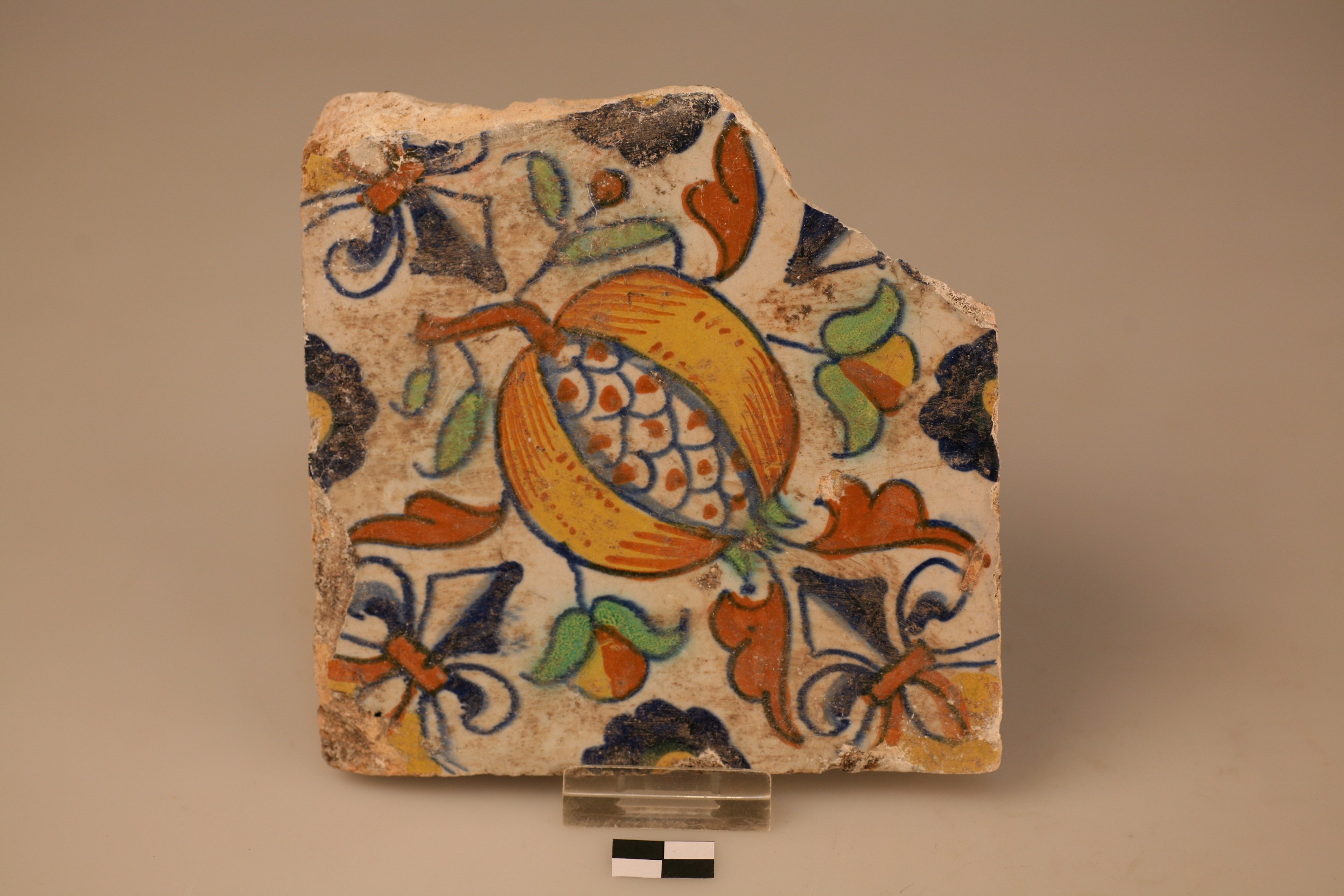 Nog een foto van  wandtegel:polychroom/Delfts blauw