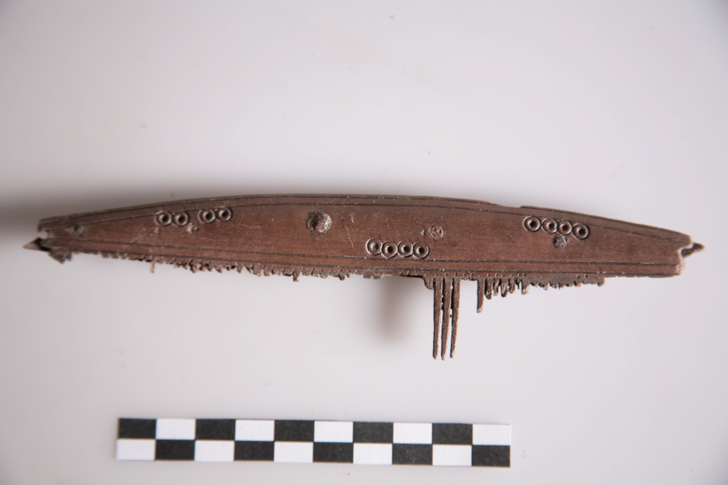 Nog een foto van  drielagen:eenzijdig getand