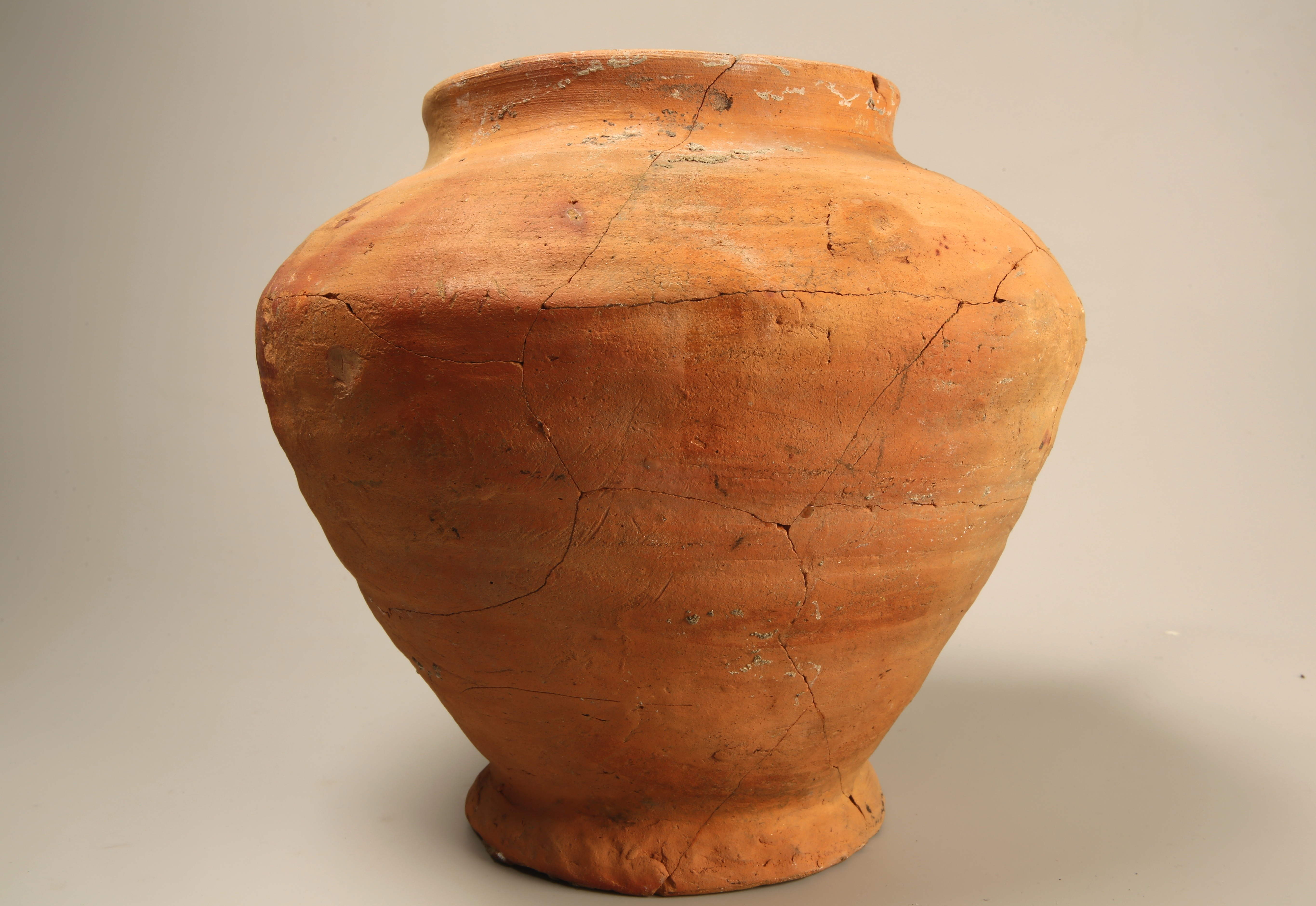 Foto van Roodbakkend (geglazuurd):pot, bolvormig