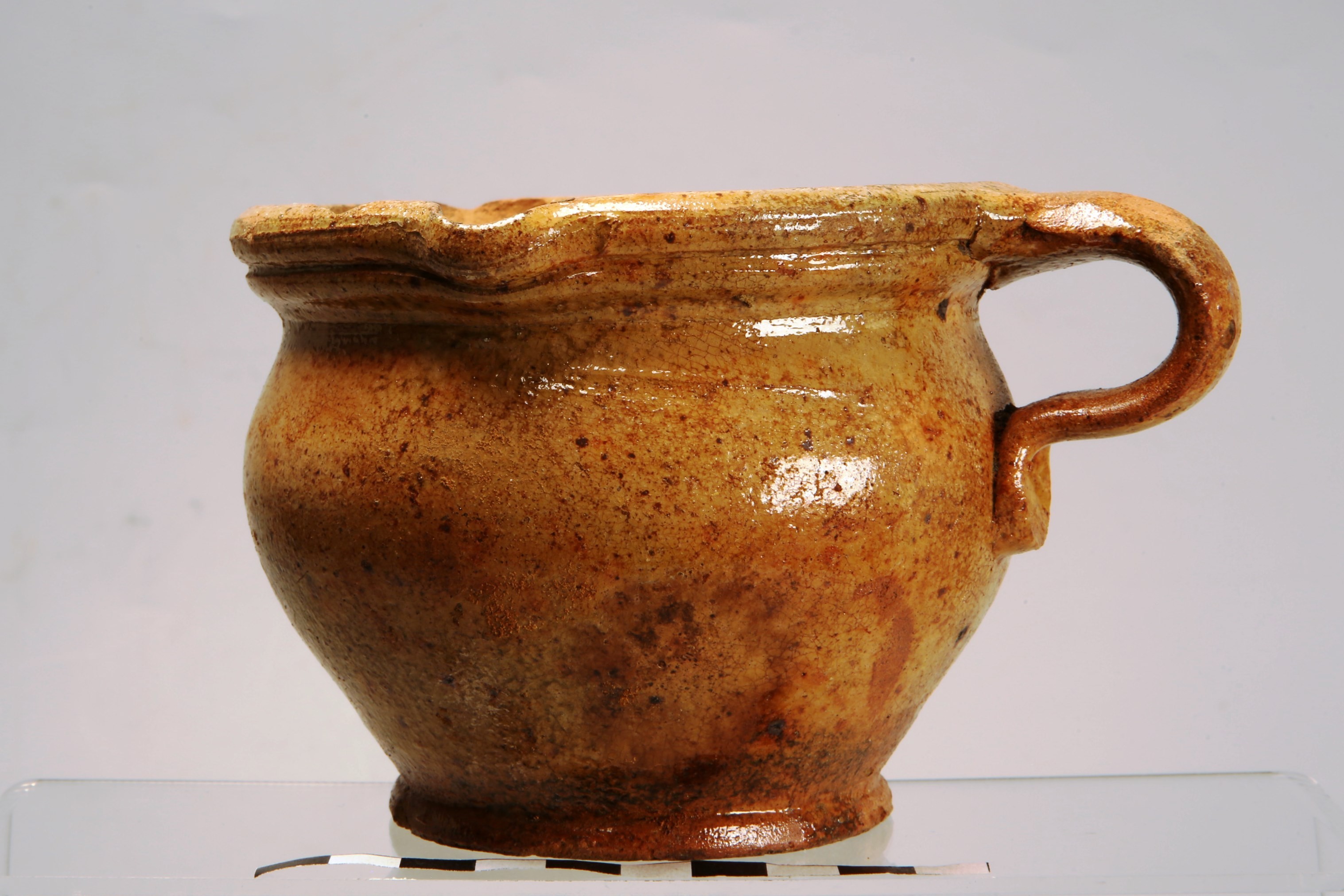 Foto van Roodbakkend (geglazuurd):pot, bolvormig